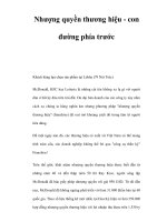 Nhượng quyền thương hiệu - con đường phía trước potx