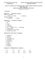 Đề thi vào chuyên Anh Lam Sơn năm 2010