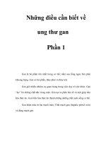 Những điều cần biết về ung thư gan - Phần 1 pptx