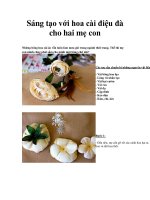 Sáng tạo với hoa cài điệu đà cho hai mẹ con pot