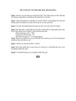 ĐỀ CƯƠNG ÔN TẬP MÔN ĐỘC HỌC MÔI TRƯỜNG doc