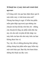 10 thuật bảo vệ máy tính mới tránh khỏi spyware doc