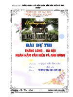 Bài thi Thăng Long - Hà Nội ngàn năm văn hiến và anh hùng