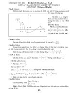 ĐỀ KIỂM TRA KHẢO  SÁT TOAN