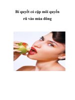 Bí quyết có cặp môi quyến rũ vào mùa đông docx