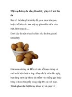 Mặt nạ dưỡng da bằng khoai tây giúp trẻ hoá làn da ppsx