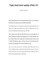 Nghệ thuật khởi nghiệp (Phần 25) doc