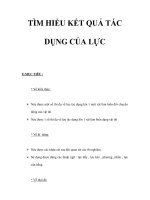 TÌM HIỂU KẾT QUẢ TÁC DỤNG CỦA LỰC potx