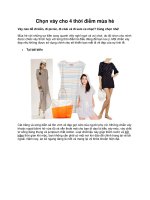 Chọn váy cho 4 thời điểm mùa hè pdf