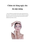 Chăm sóc hàng ngày cho da mịn màng pptx
