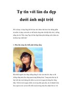 Tự tin với làn da đẹp dưới ánh mặt trời ppsx