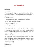 Bài giảng tim mạch - CÁC THUỐC NITRAT doc