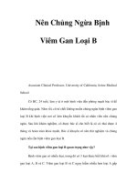 Nên Chủng Ngừa Bịnh Viêm Gan Loại B docx