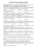 Đề và đáp án sơ bộ môn vật lý cao đẳng 2010