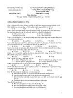 Đề Thi Tuyển Sinh Lớp 10 THPT Chuyên Lí Tự Trọng -môn Hóa