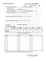 Báo cáo chủ nhiệm