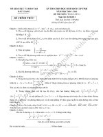 Đề thi học sinh giỏi toán lớp 12 - Bắc Giang potx