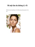 Bí mật làn da không tỳ vết pptx