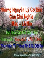 Bài thảo luận Những nguyên lý cơ bản của chủ nghĩa Mác - Lênin pdf
