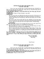 Kế hoạch tổ chức đợt thi đua số 1