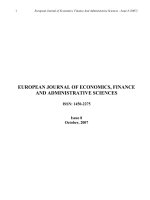 european journal of economics, finance and administrative sciences