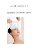 Làm mặt nạ cho da nhờn potx