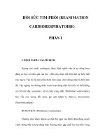 HỒI SỨC TIM-PHỔI (REANIMATION CARDIORESPIRATOIRE) - PHẦN I ppsx