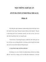 NỘI THÔNG KHÍ QUẢN (INTUBATION ENDOTRACHEALE) - Phần II docx