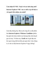 Cảm nhận IE 9 RC: Tuyệt vời các tính năng mới! pdf
