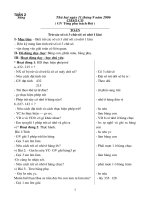 Tuần 2, lớp 3 các môn