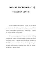 SO SÁNH TÁC DỤNG BẢO VỆ THẬN CỦA STATIN docx