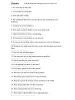 Chuyển sang câu bị động (Chương trình nâng cao)