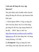 Cách nào để tăng tốc truy cập Internet? pptx