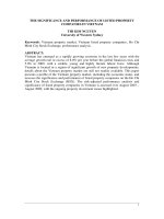 the significance and performance of listed property companies in vietnam