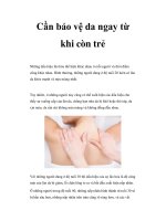 Cần bảo vệ da ngay từ khi còn trẻ pptx