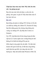 Giúp bạn chọn mua máy tính: Máy tính cho nhu cầu ''''văn phòng tại gia'''' docx