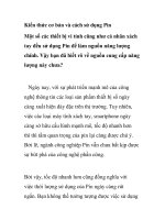 Kiến thức cơ bản và cách sử dụng Pin Một số các thiết bị vi tính cũng như potx