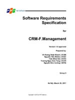 Yêu cầu kỹ thuật cho phần mềm CRM-F pdf