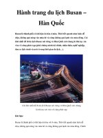 Hành trang du lịch Busan – Hàn Quốc doc