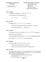 Đề và đáp án tuyển sinh 10 An Giang 2010,2011 không chuyên