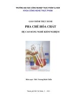GIÁO TRÌNH THỰC HÀNH PHA CHẾ HÓA CHẤT doc
