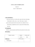 UNIT 10 - LIFE ON OTHER PLANETS - Lesson 1 ppt