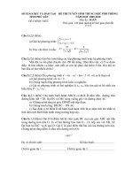 Đề thi tuyển sinh trung học phổ thông năm học 2009-2010 ( Toán hệ số 1)