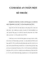 CẢNH BÁO AN TOÀN MỘT SỐ THUỐC ppt