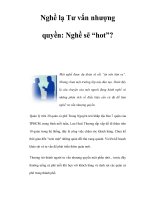Nghề lạ Tư vấn nhượng quyền: Nghề sẽ “hot”? pdf