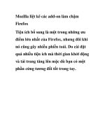 Mozilla liệt kê các add-on làm chậm Firefox potx