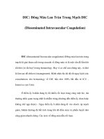 DIC: Đông Máu Lan Tràn Trong Mạch DIC docx