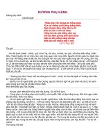 Phân tích : Dương phụ hành ( Cao Bá Quát)