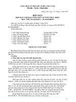 BIÊN BẢN V/v Tổng kết 10 năm thực hiện mục tiêu PCGDTHCS – PCGDTHĐĐT