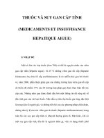 THUỐC VÀ SUY GAN CẤP TÍNH (MEDICAMENTS ET INSUFFISANCE HEPATIQUE AIGUE) ppt